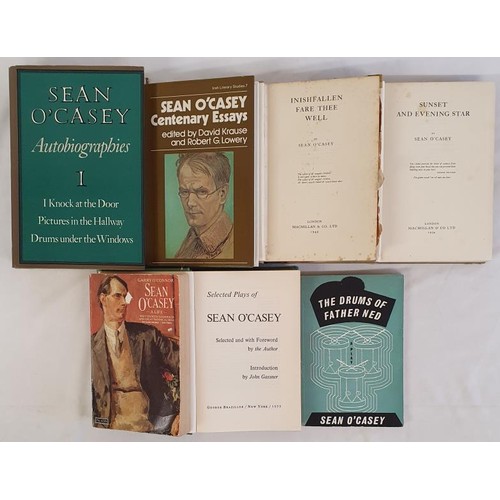 533 - Sean O Casey :Sunset and Evening Star Macmillan 1954 (HB), Sean O Casey Centenary Essays Edited by D... 