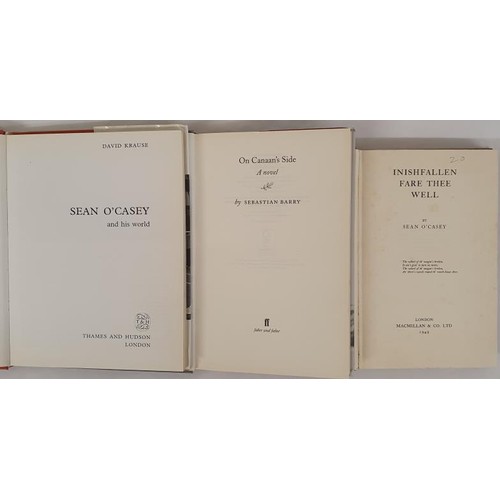 535 - Irish Interest: InisFallen Fare Thee Well by Sean O Casey, 1949; Sean O Casey and his world by David... 