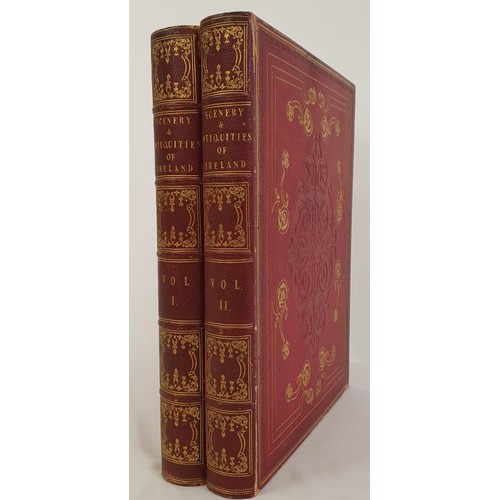 J. Sterling Coyne & William H. Bartlett. the Scenery and Antiquities of Ireland. 1st C. 1835. 2 volumes complete with all plates Outstanding binding set in contemporary gilt morocco, all edges gilt. Coyne was born in Birr.