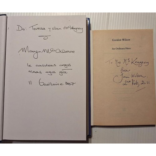 556 - Two association books: Gordon Wilson – An Ordinary Hero ( Alf McCreary,1986 – Inscribed ... 