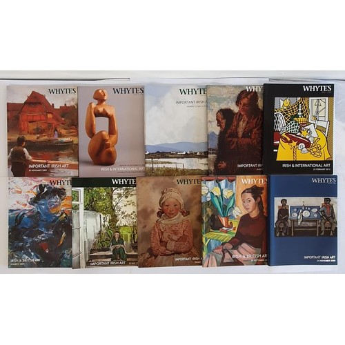 616 - Whytes Art Auction Catalogues: Large collection of catalogues from 2003 -2019 (c 80)