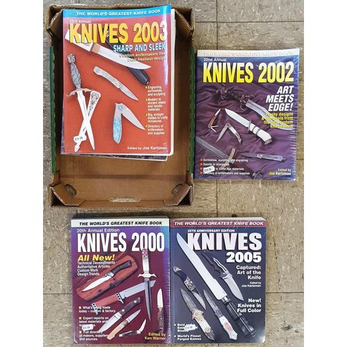 646 - Books on Knives and their values – hunting war and collector’s knives all (PB). (8).