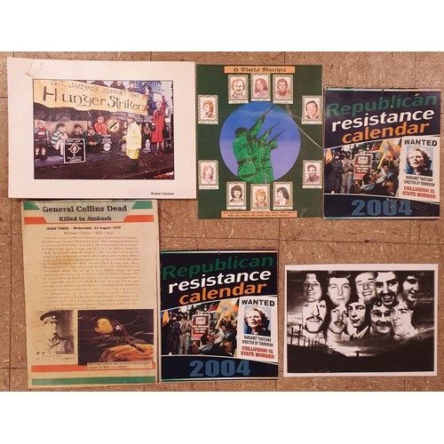 642 - Irish Republicanism: collection of Newspapers,booklets and prision art from the Troubles c 35 items