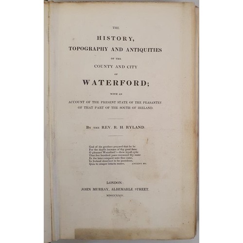 28 - [early and rare Waterford history] The History, Topography and Antiquities of the County and City of... 