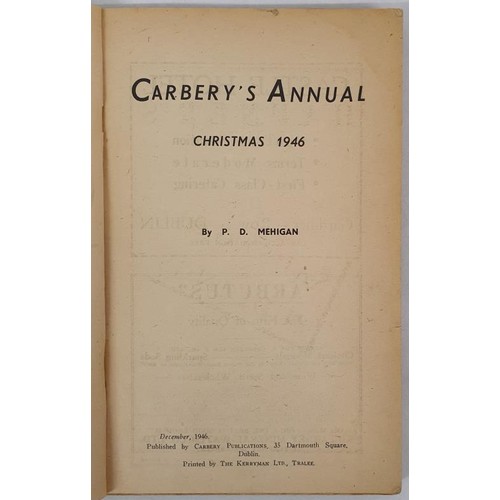 111 - Carbery’s Annual 1946-1947. Stories, Poetry, Handball, Folklore, Pastimes, Hurling, Football, ... 