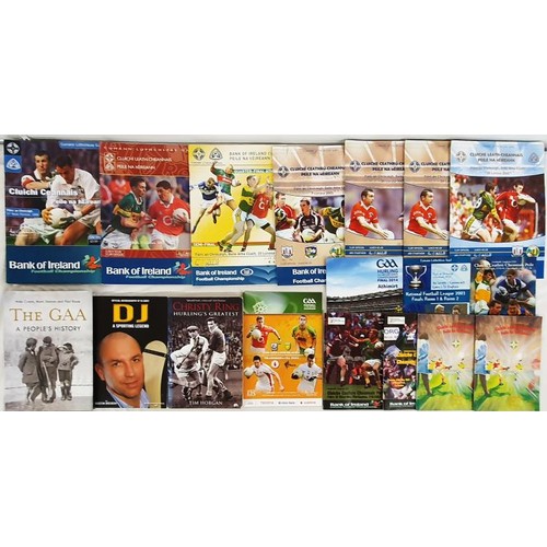 119 - GAA: collection of Books/Programmes: The GAA-A Peoples History by Mike Cronin; DJ- A Sporting Legend... 