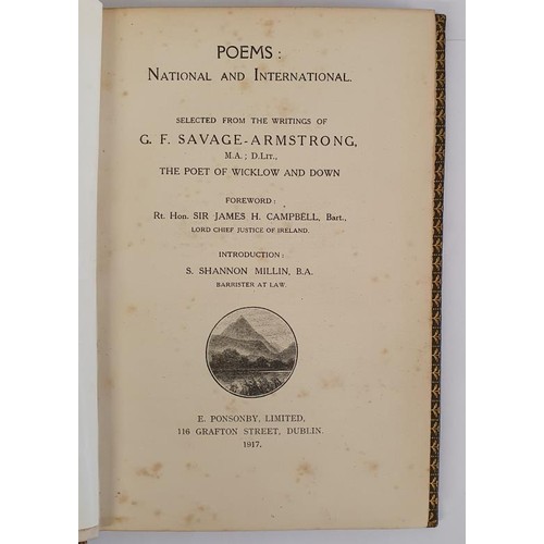 128 - Poems: National and International: Selected from the Writings of G. F. Savage-Armstrong [Hardcover] ... 