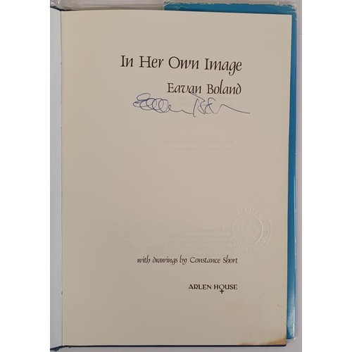 135 - Eavan Boland; In her own Image, Signed first edition HB with drawings by Constance Short. Arlen Hous... 