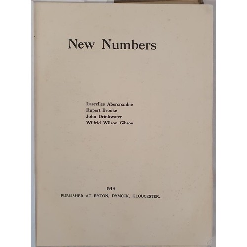 148 - New Numbers Complete Set (1-4) Abercrombie, Lascelles; Brooke, Rupert; Drinkwater, John; Gibson, Wil... 