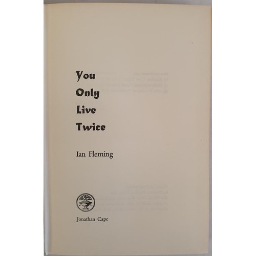 183 - You Only Live Twice Fleming, Ian Published by Jonathan Cape, First Edition,First Printing, 1964, bou... 