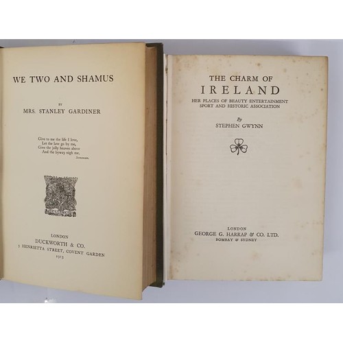 189 - WE TWO AND SHAMUS by Mrs Stanley Gardiner ,published by Duckworth 1913. Original green cover with gi... 