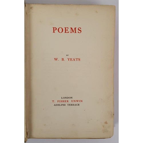 210 - POEMS Yeats, W.B. Published by T. Fisher Unwin Ltd,, London, United Kingdom