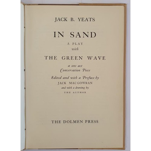 213 - In Sand by Jack B Yeats , published by Dolman Press 1964, a 1st edn with dustjacket