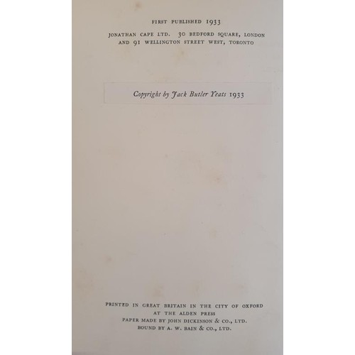 215 - Apparitions by Jack B Yeats, Jonathan Cape 1933 ,1st edn with illustrations by Jack B Yeats.