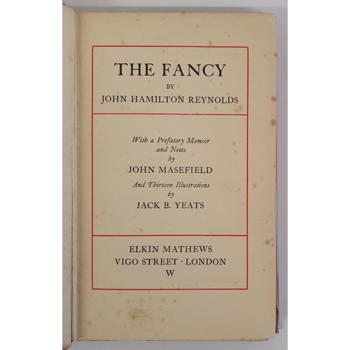 217 - THE FANCY by John Hamilton Reynolds .This hardback 1st edition by Elkin Mathews 1905 is introduced b... 