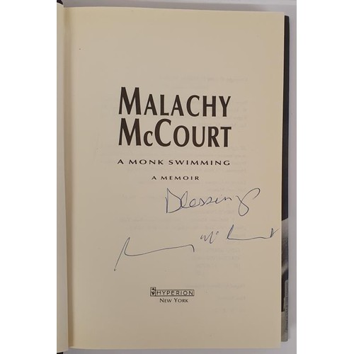 225 - Malachy McCourt; A Monk Swimming, Signed first US edition. Hyperion 1998