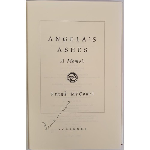 226 - Frank McCourt; Angela’s Ashes, Signed first US edition. Scribner 1996