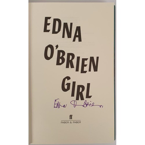 228 - Edna O’Brien; Girl, Signed first edition, first print HB. Faber 2019