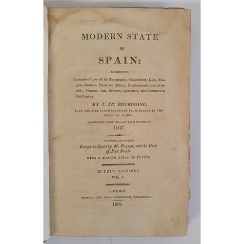 251 - Modern State of Spain: exhibiting a complete View of its topography, government, laws, religion . Tr... 