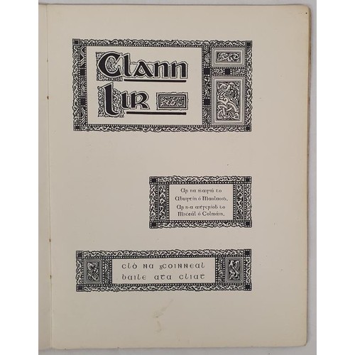 265 - Clann Lir. Ar na Abuistín O’Maolaoidh do Mhaisigh. Ar n-a Aithscriobh do Mhicheal O&rsq... 