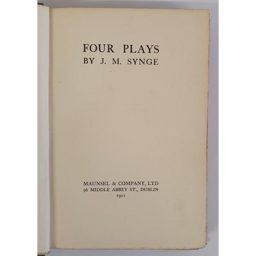 286 - FOUR PLAYS by John M Synge, published by Maunsel 1911