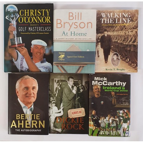 316 - All Signed Books: Bertie Ahearn The Autobiography; Always Me Dickie Rock plus 4 others (6)