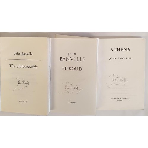 322 - John Banville; The Untouchable, Signed uncorrected proof, Picador 1997 Shroud, Signed uncorrected pr... 