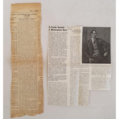 325 - Two Plays: Juno and the Paycock. The Shadow of a Gunman O'CASEY, Sean Published by Macmillan, 1925, ... 