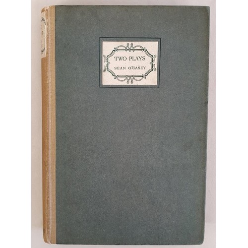 325 - Two Plays: Juno and the Paycock. The Shadow of a Gunman O'CASEY, Sean Published by Macmillan, 1925, ... 