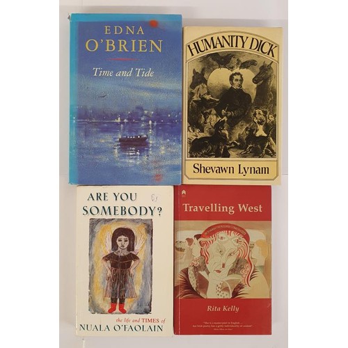 327 - Irish Interest:Time and Tide by Edna O'Brien SIGNED, 1992; Are You Somebody by Nuala O'Faolain SIGNE... 