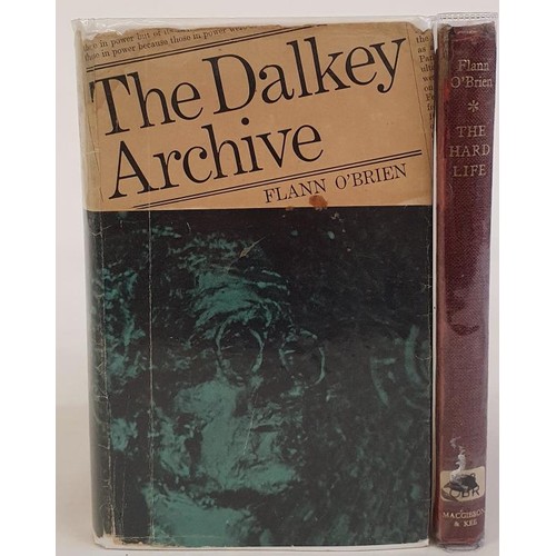 333 - Flann O'Brien: The Dalkey Archive, 1964 1st Ed, Ex Libris; The Hard Life-An Exegesis of Squalor, 196... 