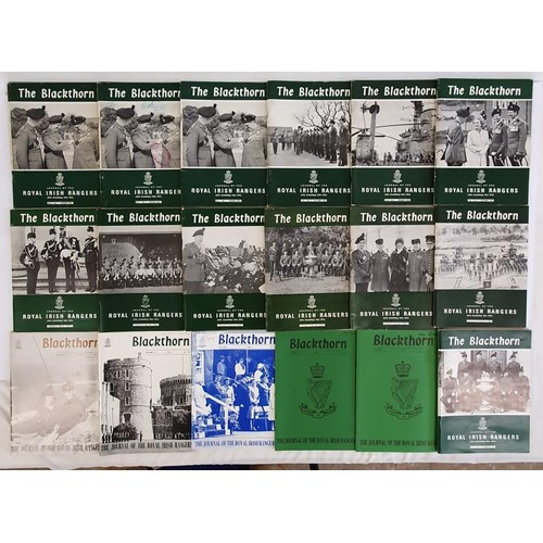 344 - Journals: The Blackthorn: Journal Of The Royal Irish Rangers c 25 issues. Some Duplicates