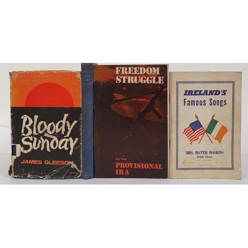 380 - Irish Nationalism; Bloody Sunday by James Gleeson,1962 HB DJ; Guerilla Days in Ireland by Tom Barry,... 