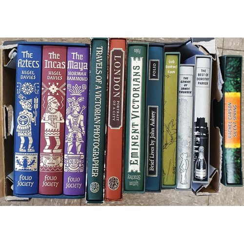 390 - Foloi Society Collection of 11 books in slip case. The Aztecs, The Incas, The Maya, 3 Vol set in Sli... 