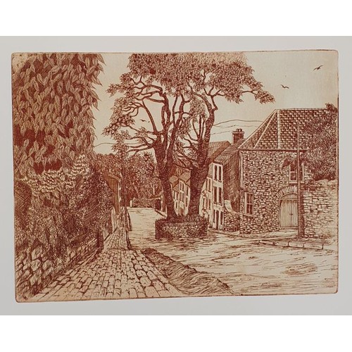 398 - Somerville & Ross - Portfolio of ten (10) original, large Etchings by John Verling Schull Books,... 