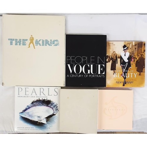 410 - Coffee Tables: The King (Elvis) by Jim Piazza; People in Vogue-A Century Of Portraits; Pearls -Ornam... 