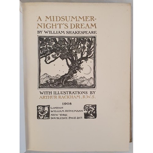 435 - A Midsummer Nights Dream by William Shakespeare with illustrations by Arthur Rackham, Published by H... 