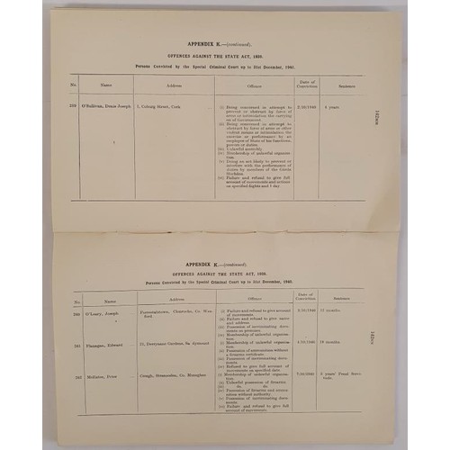 447 - [rare report on activities of the IRA, Blueshirts etc.] Confidential Office of the Minister for Just... 