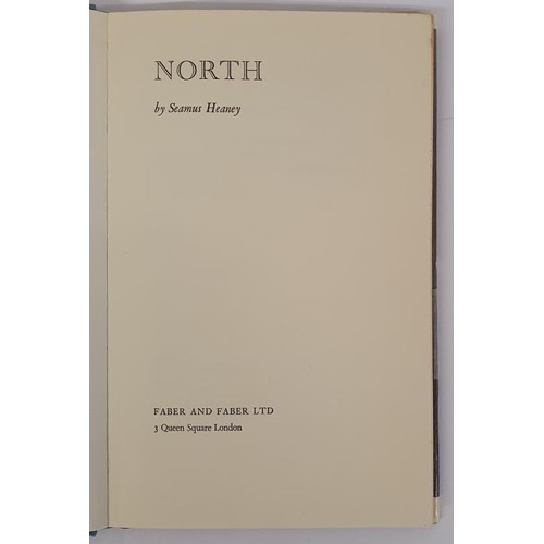 474 - Seamus Heaney. North. 1975. 1st. Pictorial d.j. Heaney's direct response to the Northern problems. P... 