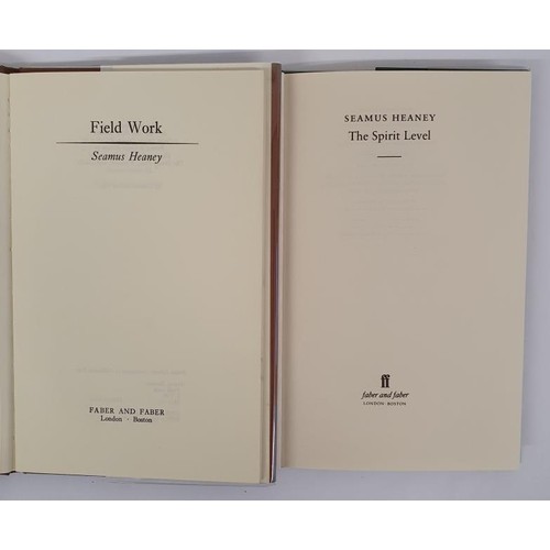 478 - Seamus Heaney. Field Work.1979.1st. Pictorial D.j. and Seamus Heaney The Spirit Level. 1996. 1st. At... 