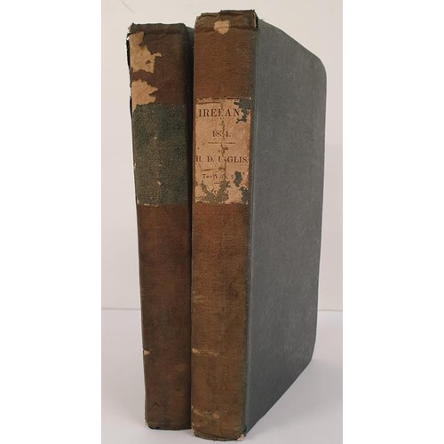 483 - Henry D. Inglis. A Tour Throughout Ireland. 1834. 1st. 2 volumes Folding maps. original green cloth.