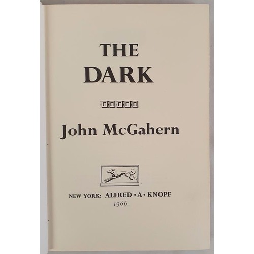 497 - The Dark John McGahern Published by Alfred A. Knopf, New York, 1966. 1st American Edition. Ex Libris