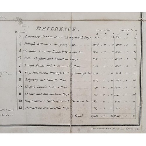 509 - Large folding map on canvas - Kings County -Bogs surveyed by J. Longfield. 1810