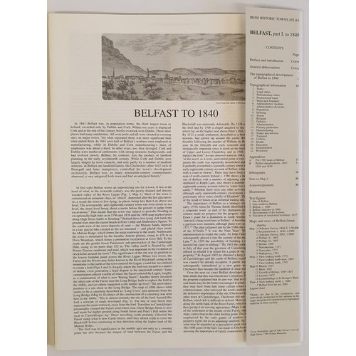 517 - Irish Historic Towns Atlas No.12: Belfast, Part 1, to 1840 by Raymond Gillespie and Stephen A Royale