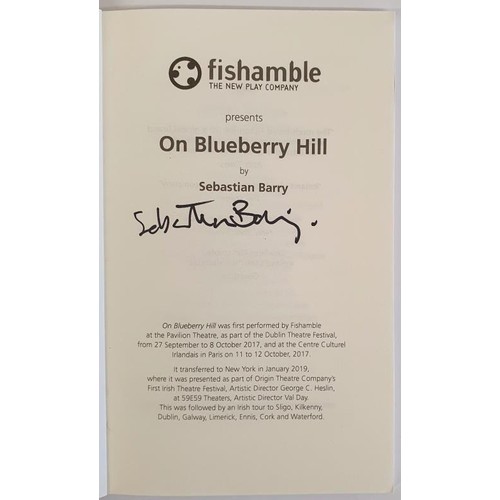 534 - Sebastian Barry; On Blueberry Hill, Signed PB, Faber 201