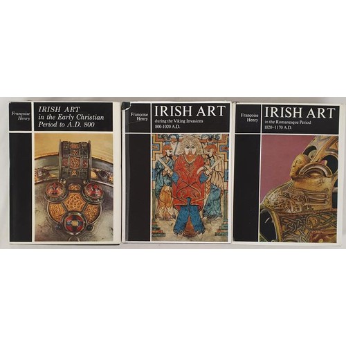 538 - [Definitive and complete set by Francoise Henry]. Irish Art the Early Christian Period to A. D. 800;... 