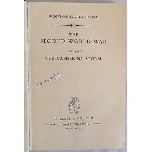 550 - The Second World War (complete in 6 vols.) CHURCHILL, Winston S. Published by Cassell, 1949. HB DJ