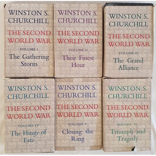 550 - The Second World War (complete in 6 vols.) CHURCHILL, Winston S. Published by Cassell, 1949. HB DJ