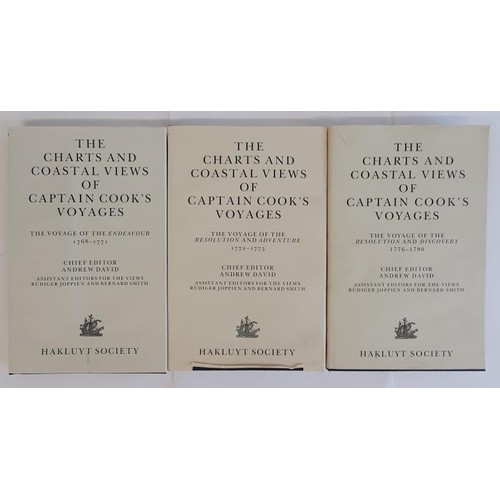 568 - The Charts and Coastal Views of Captain Cook's Voyages - Three volumes David, Andrew - Chief Editor ... 