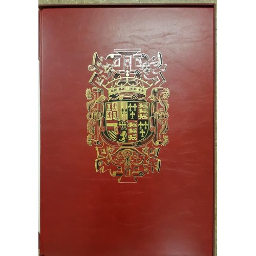 570 - The Queen Mary Atlas BARBER, PETER Published by Folio Society, London, 2005.Full gilt lettered red c... 